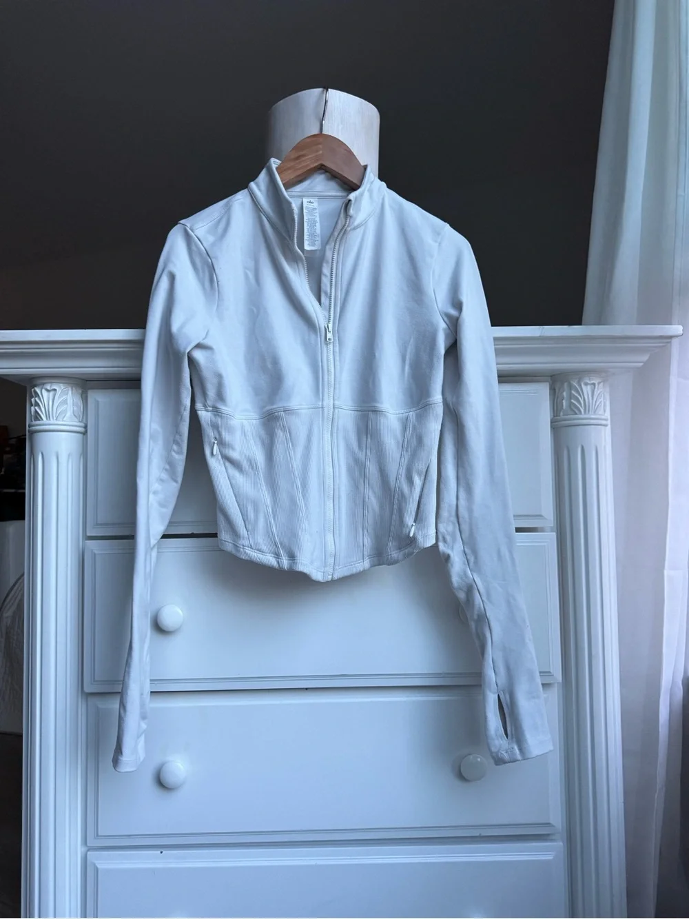 ALO AIRBRUSH CORSET FULL ZIP JACKET